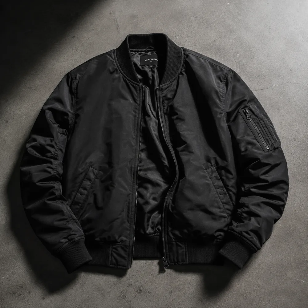 Nomadic Worldwide black bomber jacket
